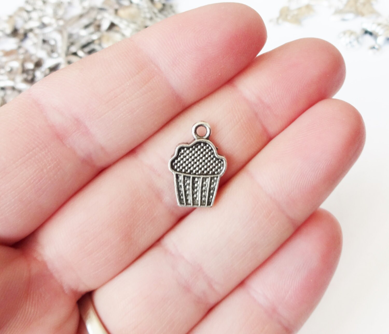 50 BULK Cupcake Muffin Charms 16x11x2mm ITEMR9 Etsy