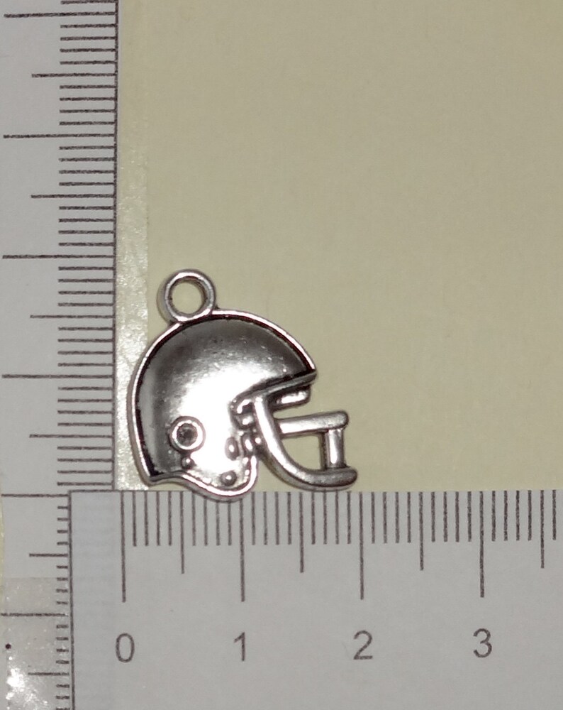 50 BULK FOOTBALL Helmet Charms double Sided 20x18x3mm Etsy UK