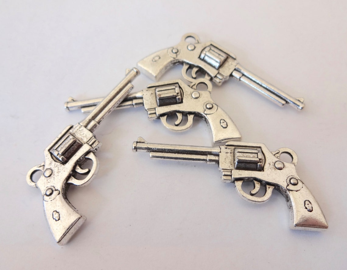 10 Gun Firearm Charms 3D 15x33x5mm Etsy