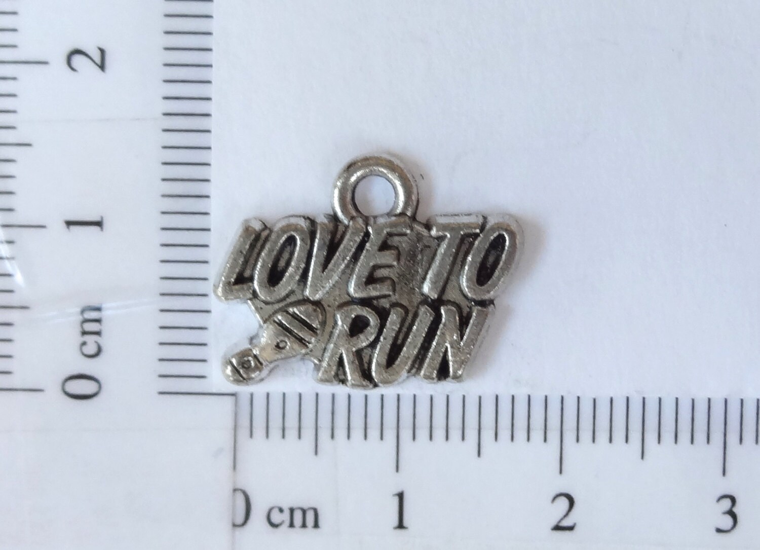 4 love TO Run Runner Charm 14x19mm Item:as9 | Etsy