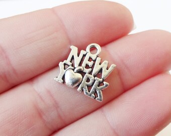 10 Charms, I Love New York, Charm 14x15x2mm