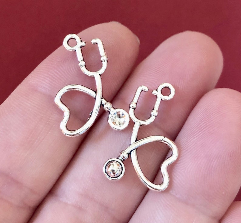 10 Charms Stethoscope Doctor Nurse Medical Charms Etsy