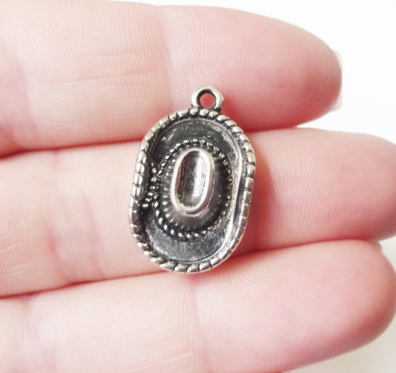 10 Cowboy Hat Charms 25x14x5mm ITEMAF17 Etsy