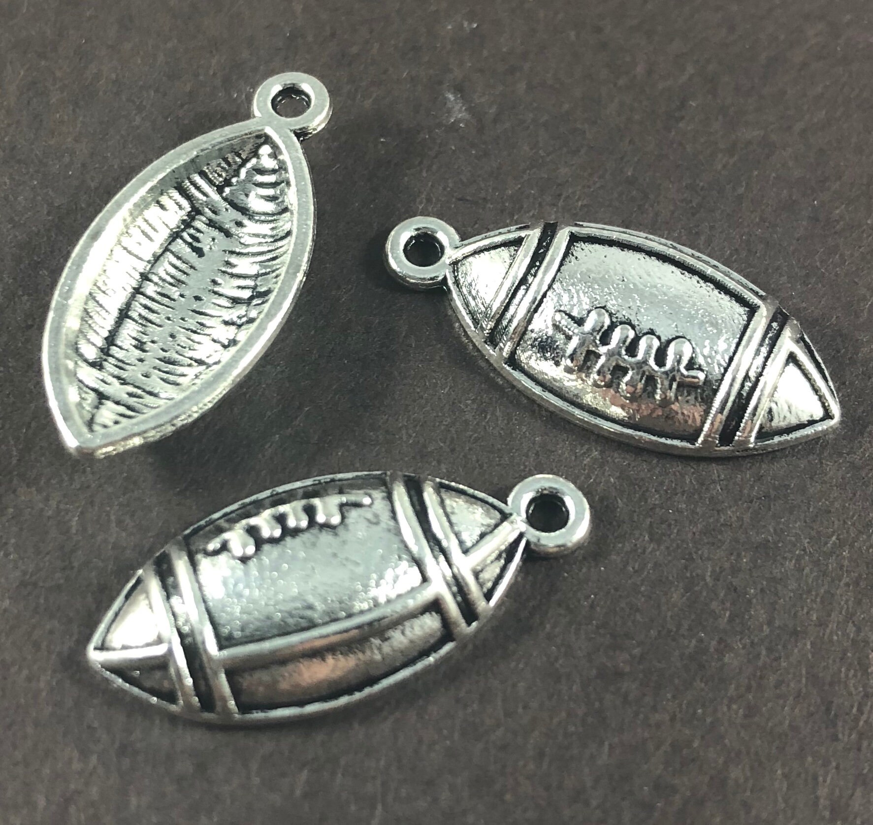 10 Charms, Football, Sport, Charm 10x23x4mm Hole:1-1.5 SH435