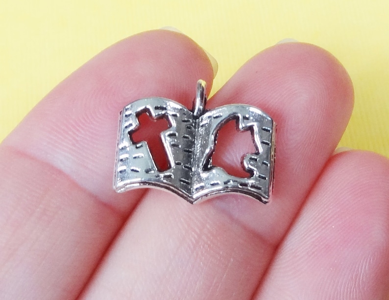 10 Book Charms 18x14x2.50mm Etsy