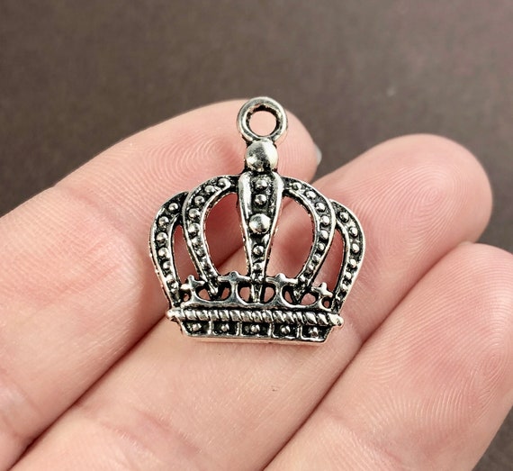 Buy 10 Charms, Prince, King, Queen, Crown, Charm 23.5x20x3.5mm