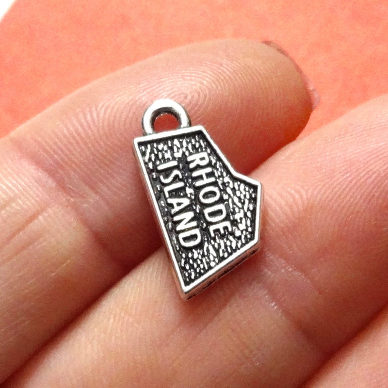 Oxidized Rhode Island State Charm