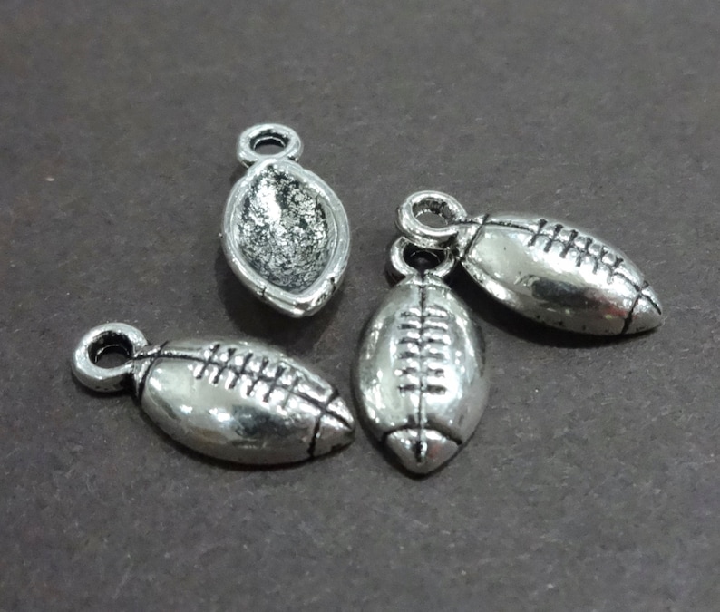50 Charms BULK Football Charms 15x7x3mm Itemg1 Etsy