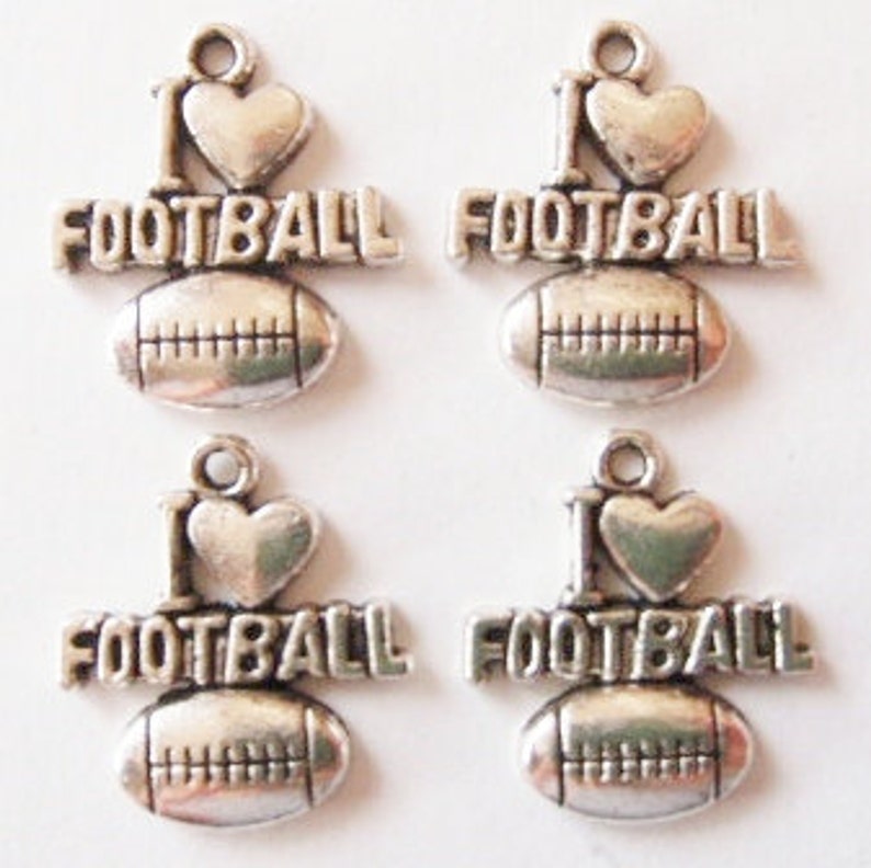 50 BULK I Love Football Charms approximately 20X18mm ItemG5 Etsy
