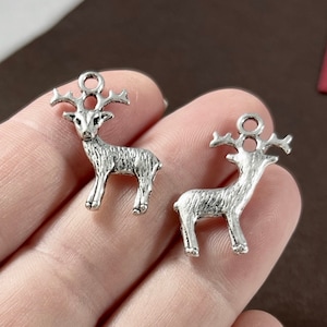 10 or 50 Charms, Deer, Buck, Stag, Charms 24x19x3mm  hole: 2mm SH229
