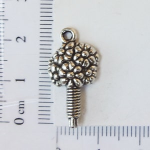 10 Charms, Flower, Bouquet, Wedding, Charms 22.3x12x4.5mm ITEM:BO1 image 3