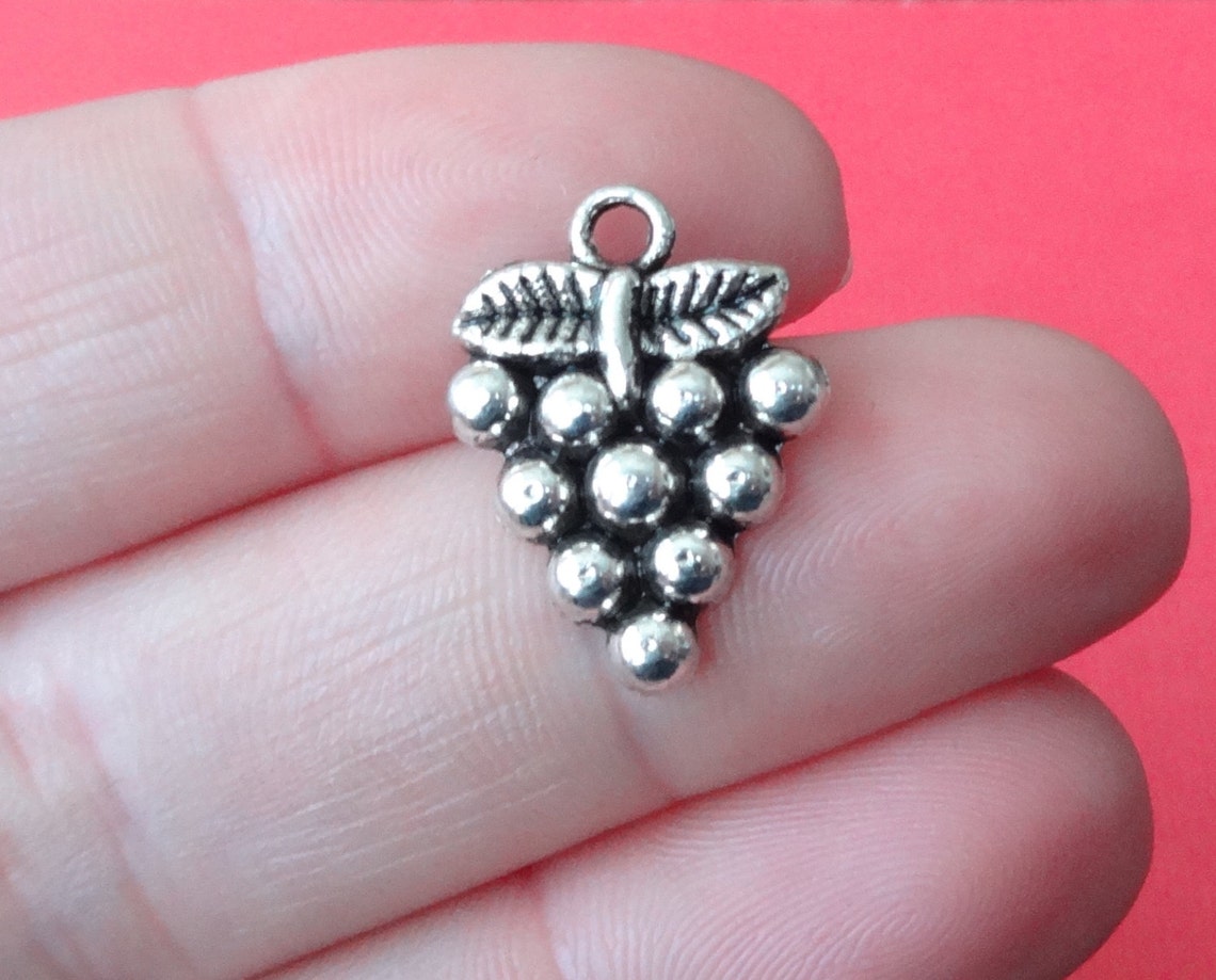 10 Grape Charms 20x15mm ITEMT1 Etsy
