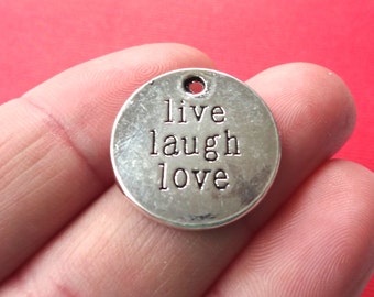 8 Charms, Live, Laugh, Love, Charm 20x20x2mm ITEM:P12
