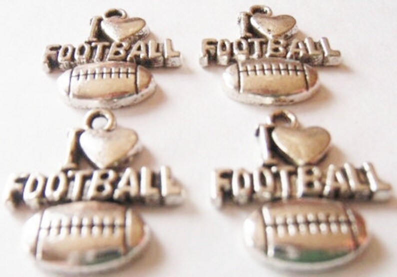 50 BULK I Love Football Charms approximately 20X18mm ItemG5 Etsy