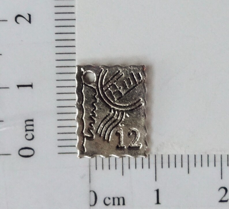 10 Stamp Charms 14x10x2mm ITEMY22 Etsy