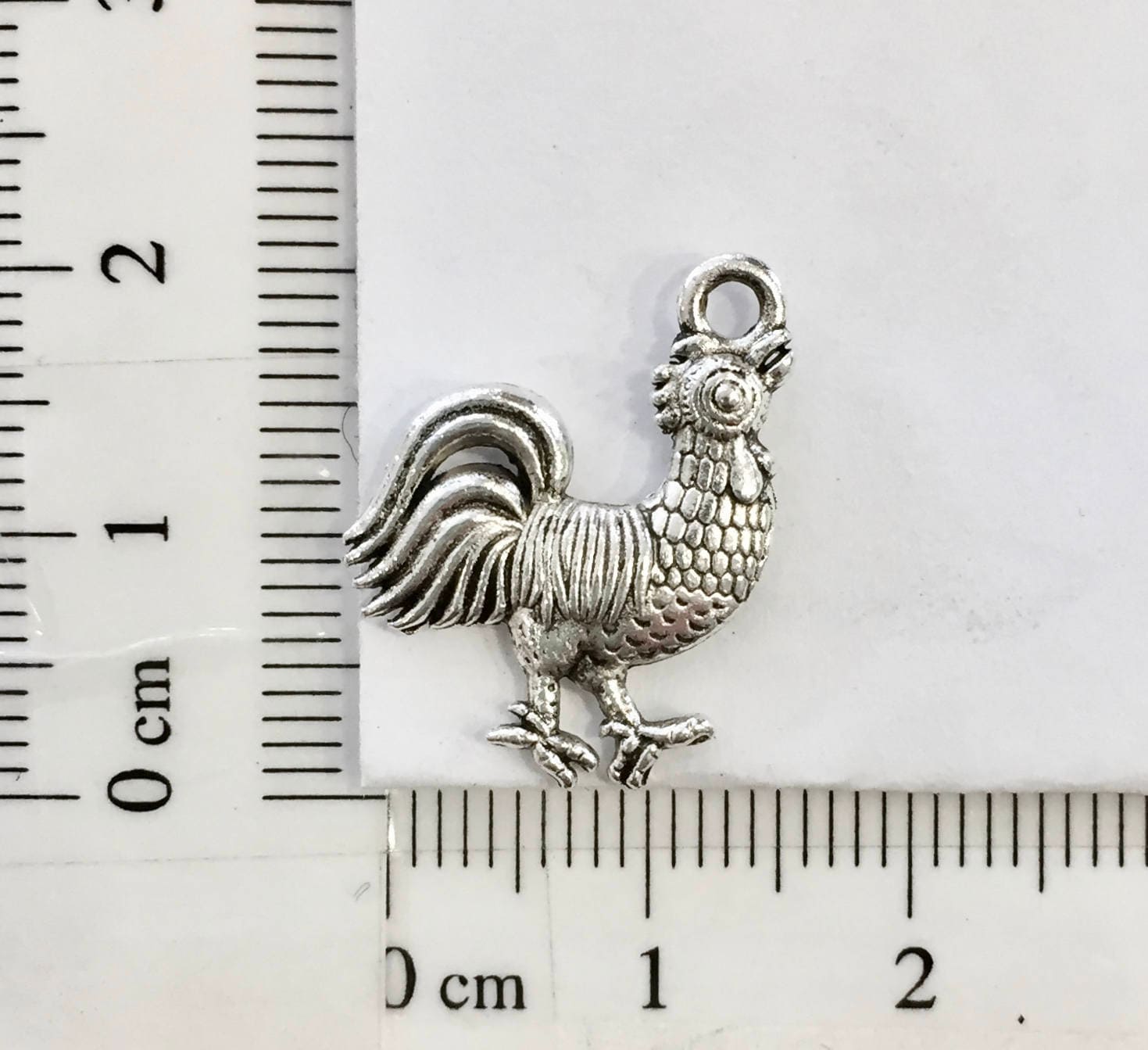 10 Charms, Rooster, Bird, Animal, Farm, Charm Double Sided 10 Charms, Rooster, Bird, Animal, Farm, Charm Double Sided