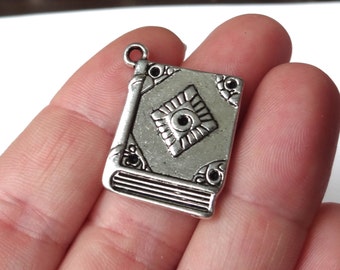 10 Charms, Book, Journal, Diary, Charms 26x21x2mm