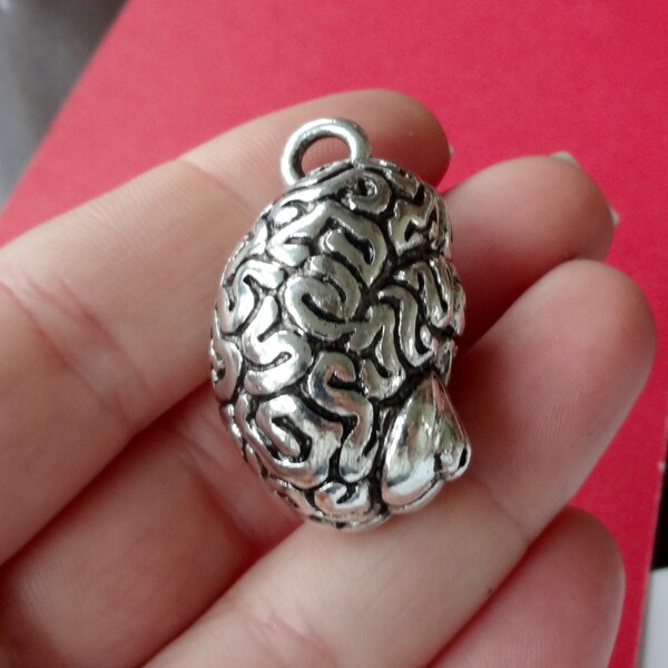 1 Pendant, Human Brain Charm 36x23x21mm ITEM:BG16