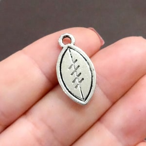 10 or 50 Charms, Football Charm (double sided) 24x12x1.6mm Item:G7