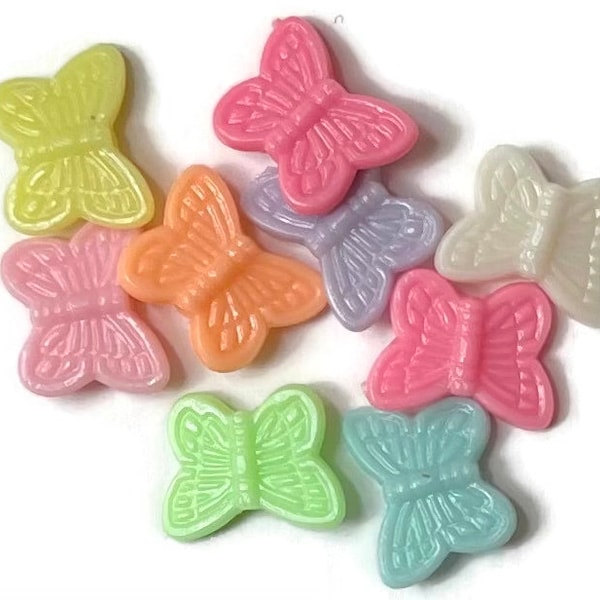 Acrylic Butterfly Beads Etsy