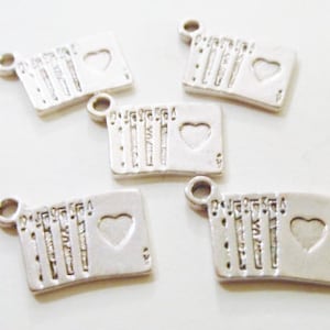 10 Charms, Deck Of Cards, Playing Cards, Charm 16x12x1.5mm ITEM:Z19