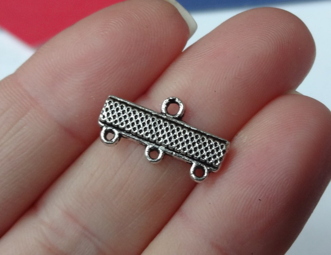 20 three to One Bar Connector Charms 18x9.5x1.5mm, Holeapprox 1.5mm Etsy