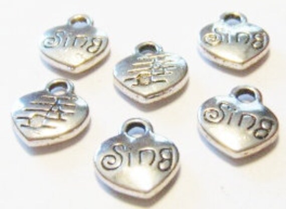 50 pcs of Gunmetal plated puffed hearts 9x11mm