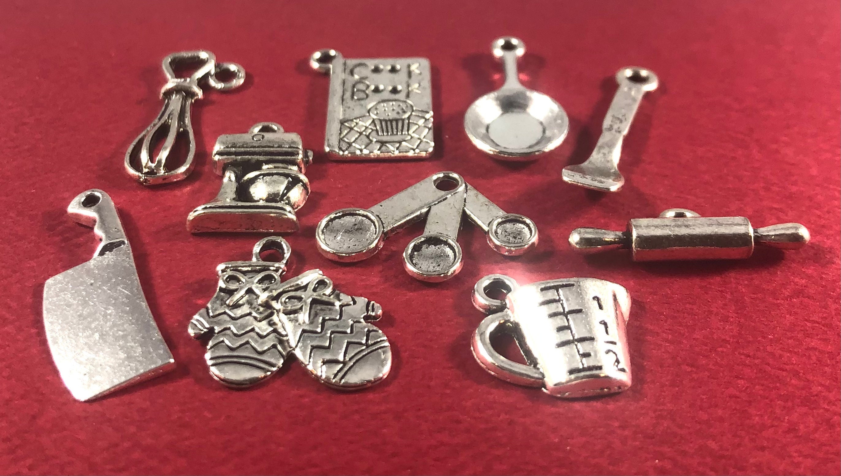 10 Charms Cooking Baking Kitchen Charm Assorted Etsy