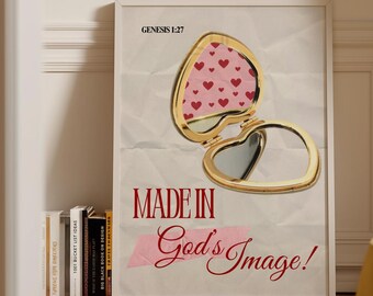 Bible Verse Wall Art Set: God Is Love, Walk by Faith (Digital Download)