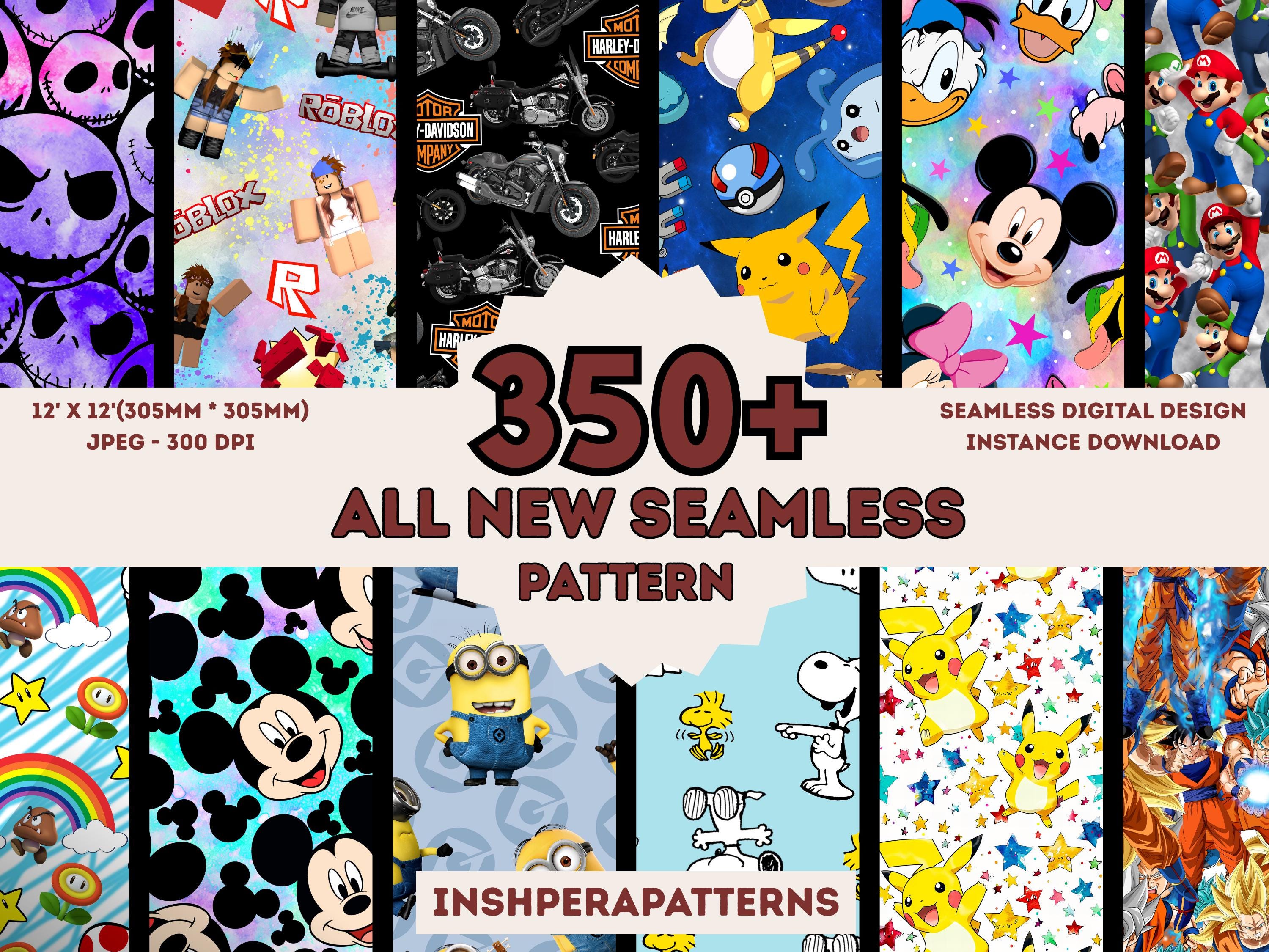 350+ Cute Character Seamless Pattern Bundle | High-quality JPG (digital ...