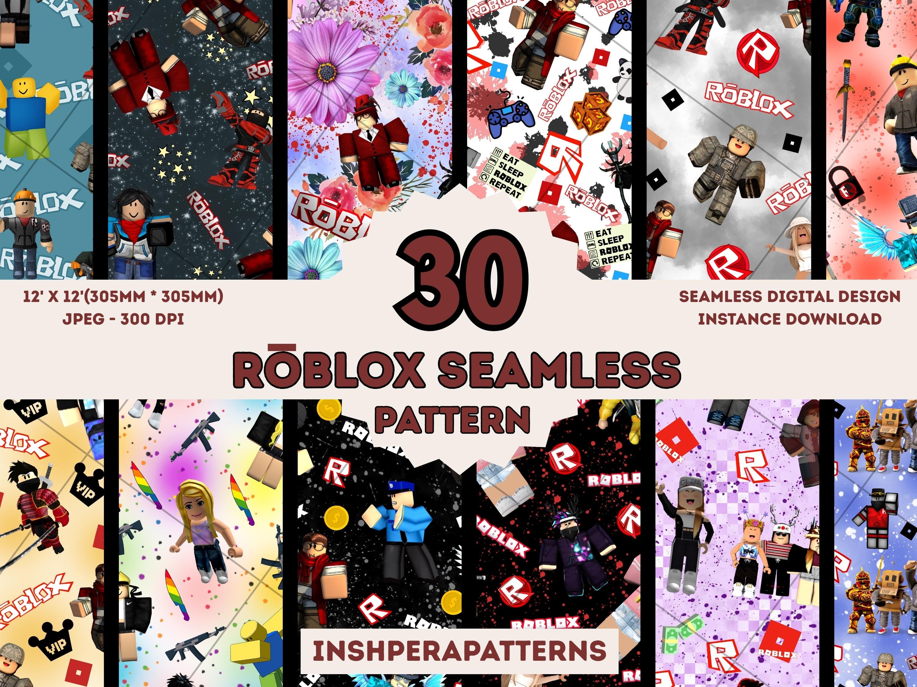 Roblox Seamless Pattern Bundle, Digital Craft (JPG Download 300 DPI) - Etsy