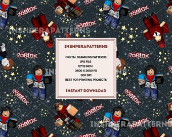 Roblox Game Seamless Pattern, Digital Print Fabric, Scrapbooking (Digital Download)