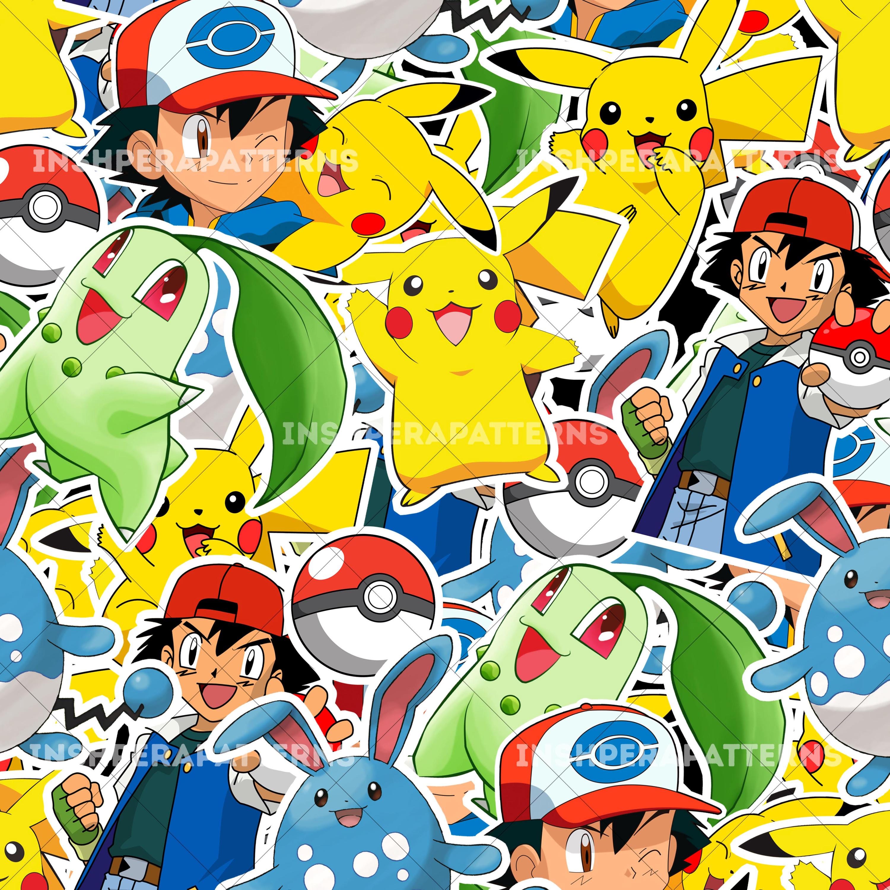 Pokemon Design Pattern Triangles Pokemon Seamless Pattern Repeated Pattern Hand Drawn Digital Design Use ...