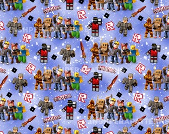 Digital Game Seamless Pattern: Roblox Style, Scrapbooking, Sublimation (JPEG Downloadable File, 300 DPI)