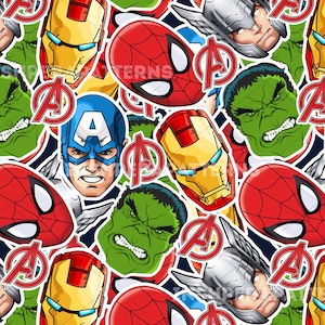 Super Hero Seamless Pattern, Cartoon Seamless Pattern, Super Hero Clipart, Super Hero sublimation, Super Hero Digital Paper, Seamless File