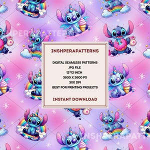 Naadloos regenboogsteekpatroon: Luau-stofsublimatie (digitale download, 300 dpi jpeg-bestand)