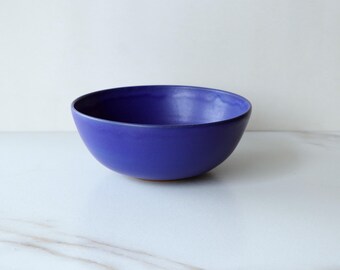 Soup bowl, glazed in Cobalt : Handmade, wheel thrown stoneware, SECONDS SALE
