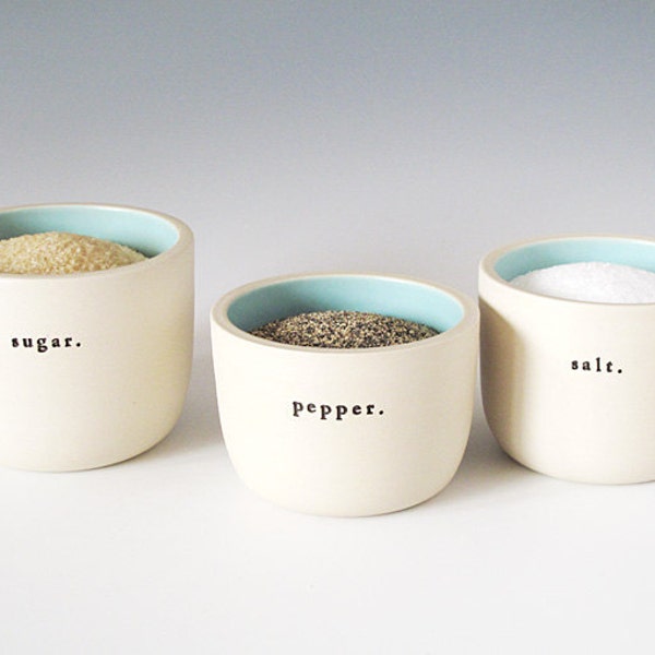 sugar, salt & pepper set.