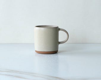 Cortado cup, glazed in Linen : Handmade, wheel thrown stoneware