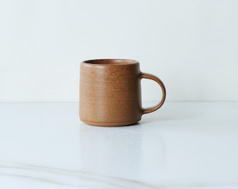 Cortado cup, glazed in Rust : Handmade, wheel thrown stoneware