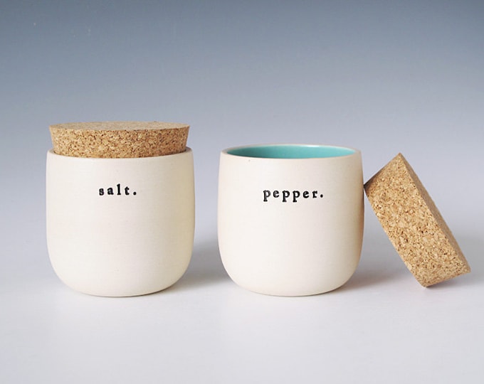 Salt and Pepper Jars. Etsy