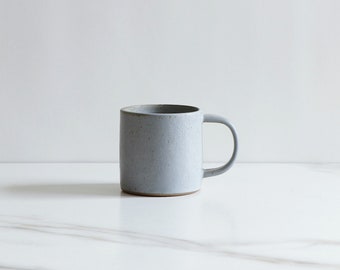 SECONDS SALE : 10 oz mug. Speckled clay, glazed in Storm.