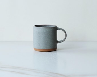Cortado cup, glazed in Gray : Handmade, wheel thrown stoneware
