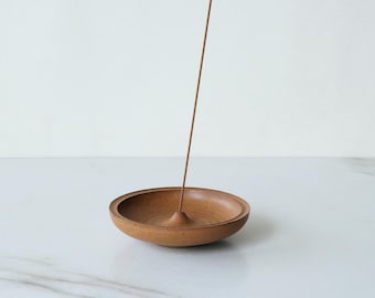Incense holder, glazed in Rust : Handmade, wheel thrown stoneware.