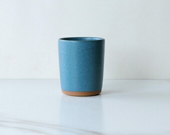 Tumbler, glazed in Teal : Handmade, wheel thrown stoneware