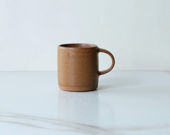 Cortado cup, glazed in Rust : Handmade, wheel thrown stoneware