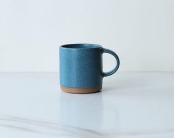 Cortado cup, glazed in Teal : Handmade, wheel thrown stoneware