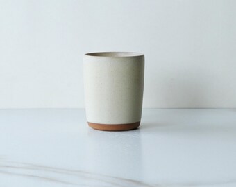 Tumbler, glazed in Linen : Handmade, wheel thrown stoneware