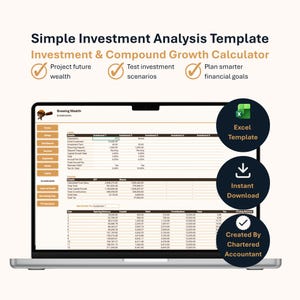 Investment Calculator Excel Template Australia | ETF Dividend Reinvestment Annual Growth ASX