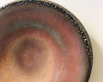 Small Dish, (L) wood/soda fired stoneware